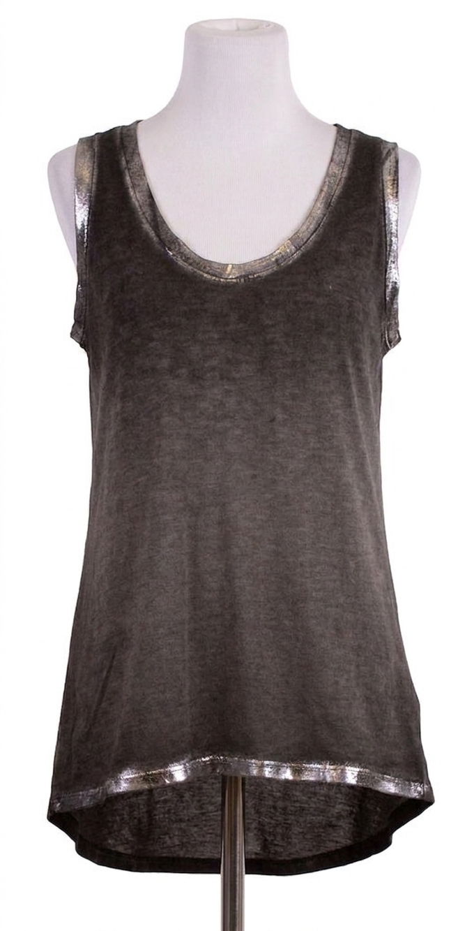 NEW GIGI MODA lunia tank in black/charcoal
